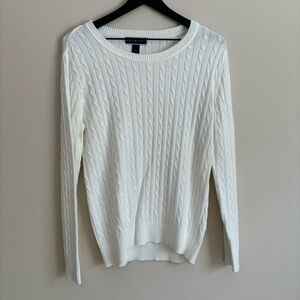 Karen Scott Cable Knit Sweater 100% Cotton